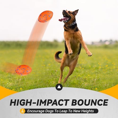 FUSOTO 5.5 Inches Balls for Dogs, Durable Dog Football Toys, Orange