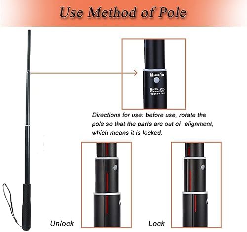Flirt Pole for Dogs, Interactive Dog Toys for Dog Chase and Tug of War, Dog Teaser Wand with 3 Fleece Rope Chew Toy, Pet Flirt Stick Pole for Small Medium Large Dogs Training Exercise