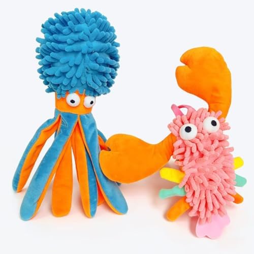Puppy Squeaky Dog Toys, 5Pack Octopus Dog Toys for Small to Large Breeds
