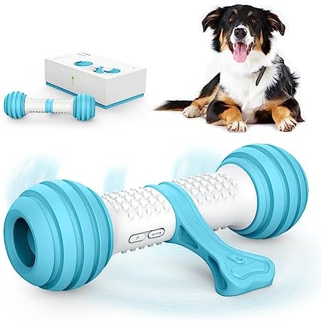 PETGEEK Interactive Dog Bone Toy, Dog Chase Toy for Medium Large Dogs