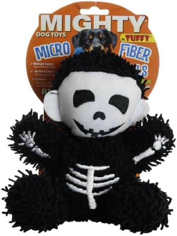 MIGHTY Tuffy Microfiber Medium Skeleton Ultra Durable Plush Dog Toy