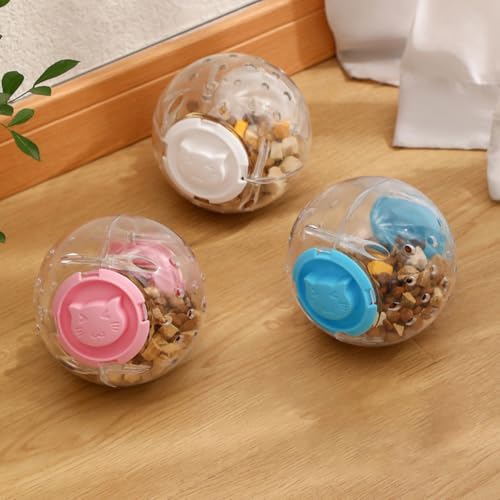 BESPORTBLE 3pcs Pet Treat Dispenser Balls for Dogs and Cats Interactive Slow Eating Chew Made of Sturdy Abs Material for Reward and Playing Indoors and Outdoors