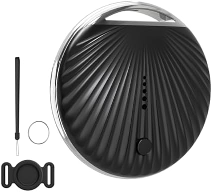 Air Tracker Tag, [MFi Certified] Smart Tag, Pet Bluetooth Tracker for Apple Find My, IP68 Waterproof,Replaceable Battery, Key Finder and Item Locator for Keys, Bags, Pets, Wallet-Black