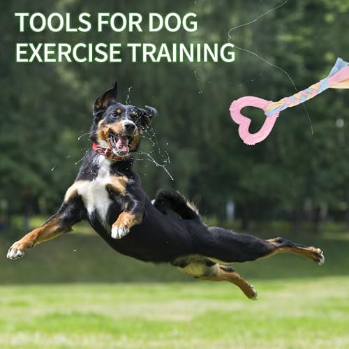 4 PCS Puppy Chew Toys for Teething Small Breed, Puppy Teething Ring, Soft Rubber Durable Dog Teething Toys, Rope Dog Toys, Funny Interactive Toy, Puppy Toys for Small Puppies, Dog Toys Set (Style 11)