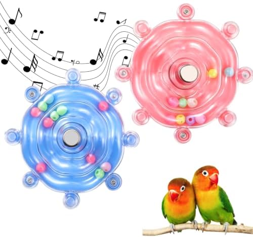 2 Pcs Bird Toys for Parakeets Budgie Toys Parrot Wheel Toy