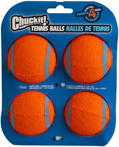 Chuckit! Dog Tennis Ball Dog Toy, (2.5 Inch Diameter) for Dogs 20-60 lbs, Medium (Pack of 48)