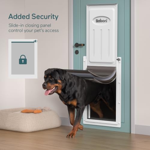 Baboni Dog Door for Door,Durable Plastic Frame,X-Large