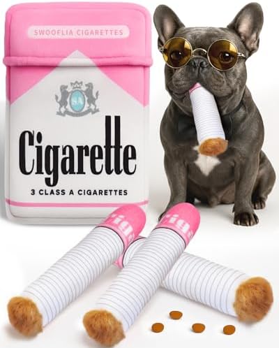 Swooflia Designer Funny Plush Dog Toys Squeaky - 3 Packs Crinkle Interactive Plush Stuffed Dog Toys for Puppies Small Medium Breeds to Keep Them Busy, Cute Birthday Squeaky Gift