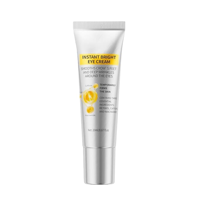 Instant Bright Eye Cream, Under Eye Tightener for Bags & Wrinkles, Anti-Aging, Dark Circles – Lifting, Smooth Fine Lines, Eye Treatment with Retinol, Caffeine & Niacinamide