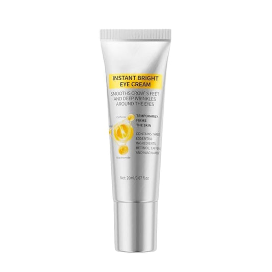 Instant Bright Eye Cream, Under Eye Tightener for Bags & Wrinkles, Anti-Aging, Dark Circles – Lifting, Smooth Fine Lines, Eye Treatment with Retinol, Caffeine & Niacinamide