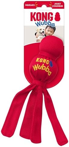 KONG Wubba Small Dog Toy 2 Pack – Durable Interactive Tug & Toss Toy