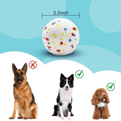 6 Pack Dog Toy Balls, 2.3 Inch ETPU Material, Replacement Balls for Automatic Ball Launcher Machine, Perfect for Small & Medium Dogs, Perfect for 2.3 Inch Automatic Launcher