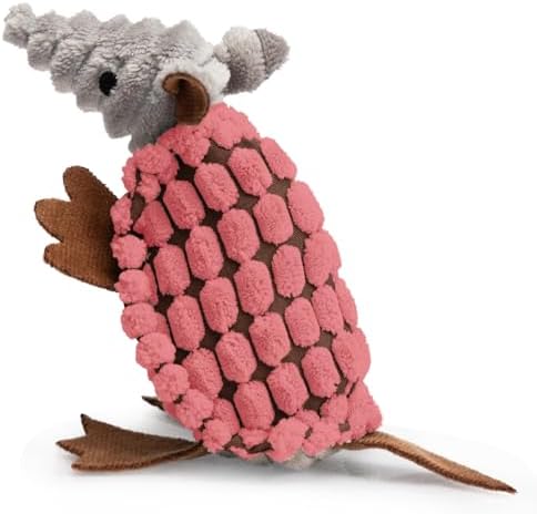 Hollypet Armadillo Squeaky Puppy Dog Toys for Small Medium Dogs, 6"