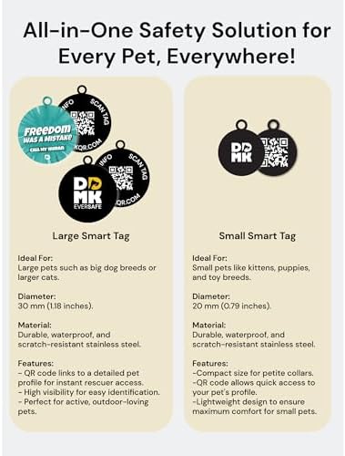 DDMK Smart Pet Tag Set | Includes 3 Tags | QR Code for Instant Alerts | Custom Pet Profiles | Durable & Waterproof | No Subscriptions or Fees |34-Freedom was A Mistake