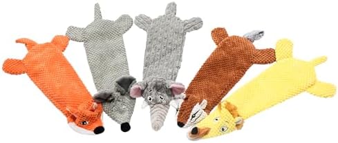 Dog Toys, Squeaky Plush No Stuffing Crinkle Dog Toy for Small Medium Large Dogs, [5 Pack] Interactive Puppy Teething Water Bottle Dog Chew Toy