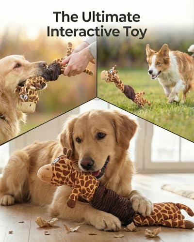 3-in-1 Squeaky Dog Toys for Chewers, for Small Medium Breed