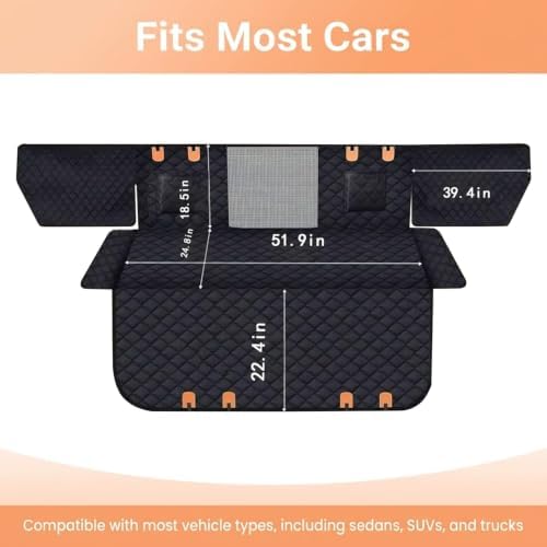 Dog Car Back Seat Pet Cover for Jeep Wrangler JL Unlimited 4-Door 2018-2026