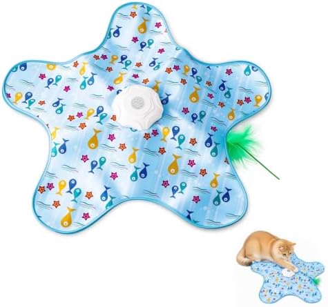 Interactive Cat Toys for Indoor Cats, Rechargeable Automatic Cat Mat Toys