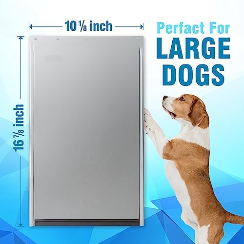 AMZOO Large Replacement Dog Door Flap PetSafe 16 7/8” x 10 1/8” PAC11-11039 | Compatible Petsafe Freedom Pet Door Flaps Magnetic Closure Weather-Resistant Durable Flexible Non-Toxic PVC Easy Install