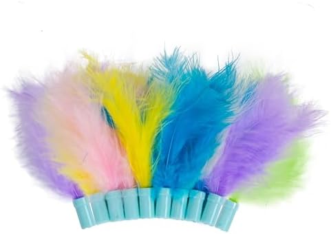 Catstages Dart N' Dash Replacement Feathers for Cat Track Toy – 10 Pack of Colorful Feathers for Interactive Play, Teasing & Mental Stimulation