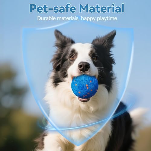 Newget Interactive Dog Toy Ball Replacement Shell, Chew-Resistant Blue