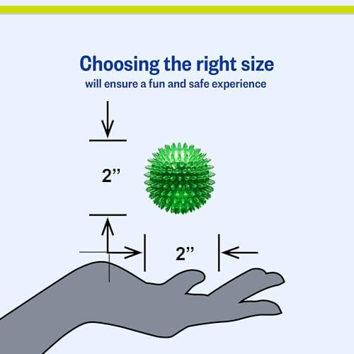 PetSport Gorilla Spiky Ball 2” - Spiky Rubber Dog Ball Toy, Interactive Puppy Toy for Small Dogs and Puppies, TPR Rubber, Vanilla Scented - 2 Inch, Small