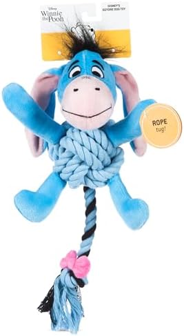 Disney for Pets Winnie the Pooh Eeyore Rope Body Dog Toy, 8 Inch