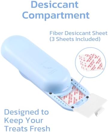 Clink Design Dog Training Clicker & Dog Clicker with Treat Storage, Blue | Clicker Dog Trainer, Compact Dog Clicker for Puppy Training or Cat Clicker, 2.36 oz