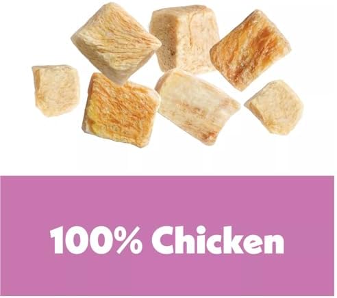Wiggles & Wags Freeze Dried Chicken Dog Treats, 5 oz, with DN Essentials Bone Shaped Waste Bag Dispenser & Roll
