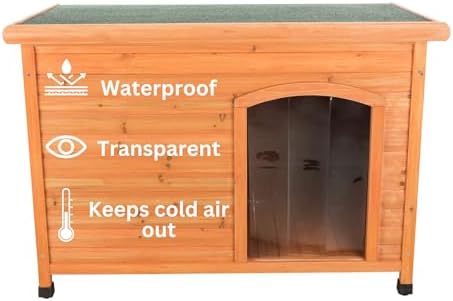 Trixie Vinyl Dog Door Flap, Fits 14.75 x 18-in Wooden Dog House Opening, Replacement Doggie Door Curtain Flap for Wooden Doghouses