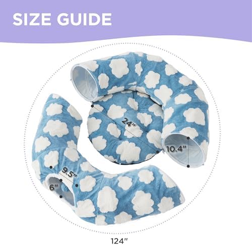 Lesure Donut Cute Jacquard Large Cat Tunnel Bed Kitten Toys for Dog Bunny