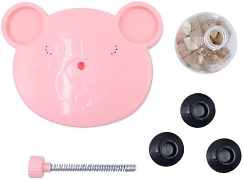 Small Animal Treat Dispenser, Guinea Pig Enrichment Toys with Spring and Base, Foraging Feeding Toys for Rabbit, Guinea Pig, Chinchilla, Rat and Other Small Animals