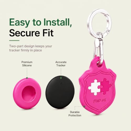 Dog Tracker with Apple Find My, GPS Pet Tracker for Dogs and Cats | Real-Time Location Tracking, No Monthly Fee or SIM Card, Waterproof Dog Collar Tracker with Holder, iOS Only Pet Locator