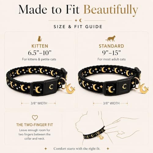 Breakaway Cat Collar with Bell for Kittens & Cats
