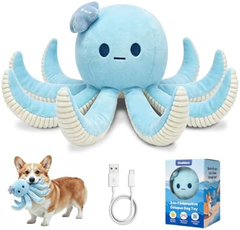 Interactive Dog Toys Octopus, Smart Ball, for Small & Medium Dogs