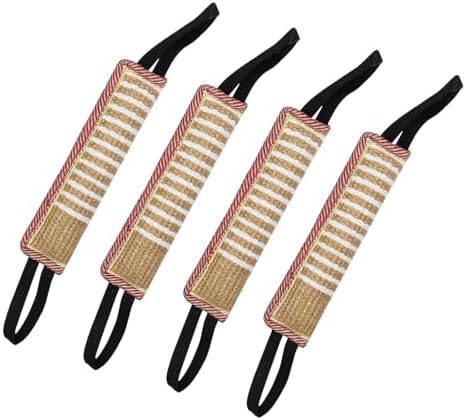 DGSL Dog Tug Toy Dog Bite Jute Pillow Pull Toy 4 Packs