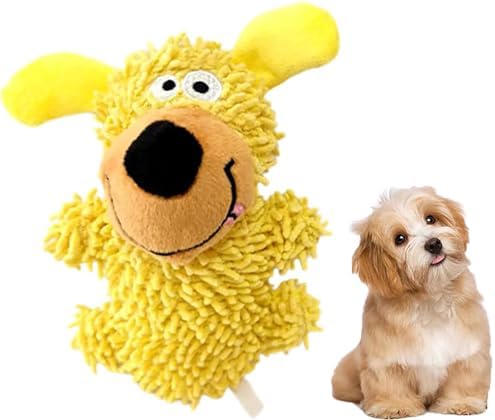 Lettuce Pets Squeaky Dog Plush Toy - Soft, Durable & Interactive Chew Toy for Small, Medium, and Large Dogs, Perfect for Playtime and Training (Yellow)
