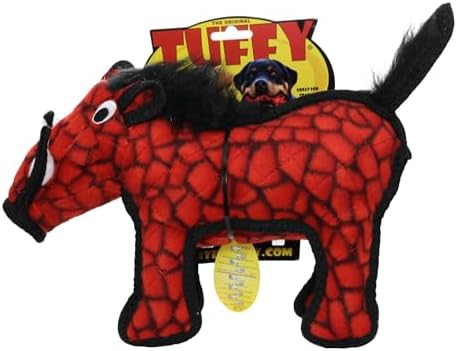 TUFFY® : Warthog Dog Toy: Ultra Durable Plush Toy with Multiple Layers & Reinforced Seams, Washable and Floats, Original Construction
