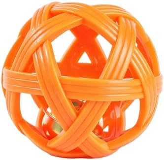 Dog Ball Toy with Bell for Small Dogs& Puppy, Small Dog Ball for Boredom Relief & Teething, TPR Chew Resistant Interactive Fetch Toy.