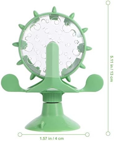 POPETPOP Windmill Cat Treat Dispenser Toy: Cat Puzzle Dispenser Slow Feeder 360° Rotating Treat Toy Dog Food Pet for s