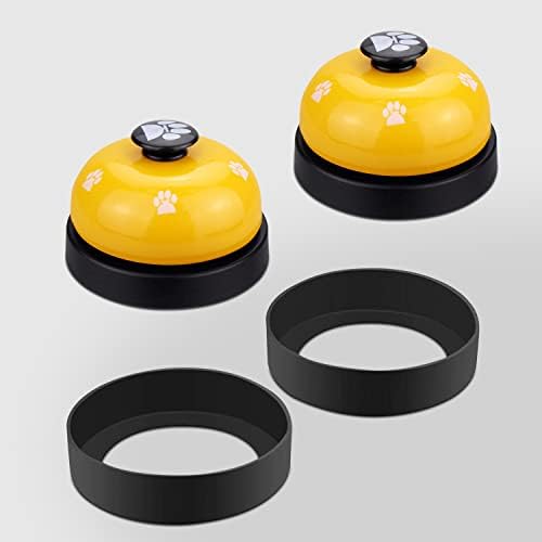 Comsmart Pet Training Bell, Set of 2 Dog Puppy Pet Potty Training Bells, Dog Cat Door Bell Tell Bell with Non-Skid Rubber Base