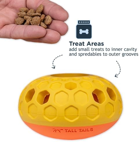 Tall Tails Natural Rubber Reward Interactive Dog Toy, Bee Hive