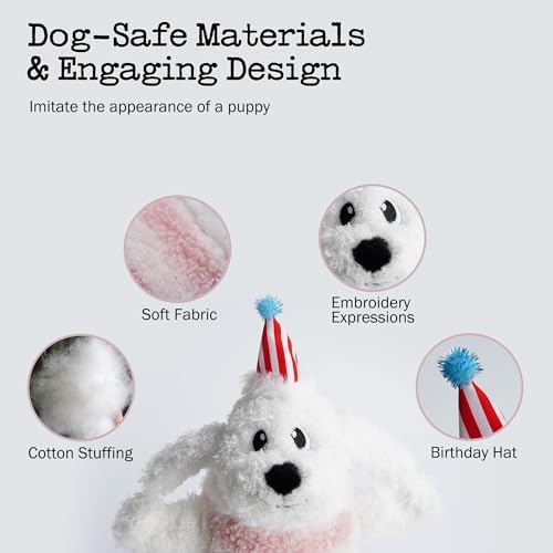 Fuzzwoof Birthday Cake Dog Toy, Singing and Dancing Birthday Songs, Interactive Dog Toys, Plush Stuffed Puppy Toys with Echo Function Feature, Happy Birthday Gift for Dogs