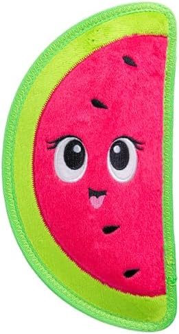 Outward Hound Tough Skinz Durable Chew Squeaky Dog Toy, Watermelon, 9.8"