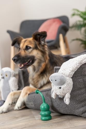 TRIXIE Be Eco Elenor The Donkey Plush and Crinkle Dog Toy for All Dogs, 16" No Stuffing with Squeaker Toy, 94% Recycle Material