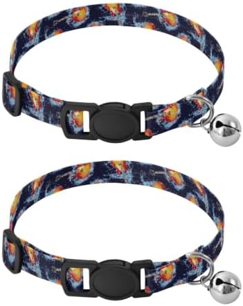 Guitars Water Blue Pet Collar 2 Pack Cat Neck Collar Adjustable 10.6 to 17.1 Inches