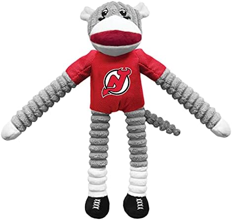 Littlearth NHL Team Sock Monkey Pet Toy - Officially Licensed Teams