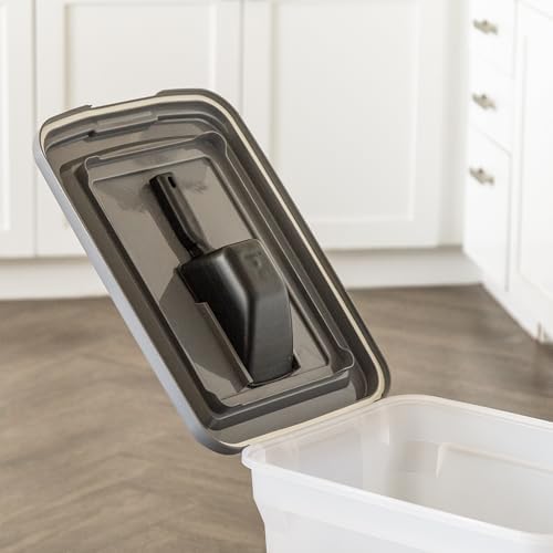 IRIS USA Dog Food Storage Container, Up to 40 lbs, Dark Gray, Made in USA