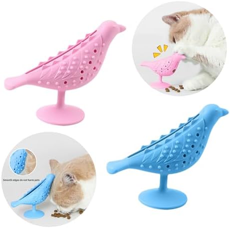Cats Toy Feeders with Suction Cup Slow Indoor Interaction Feeding Food Dispenser Treats for Slow Eating Treat Dispensing