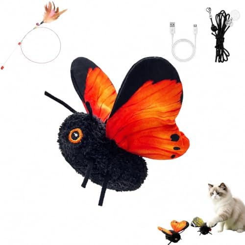 Smart Sensing Flapping Butterfly Toy Interactive Cat (#A)